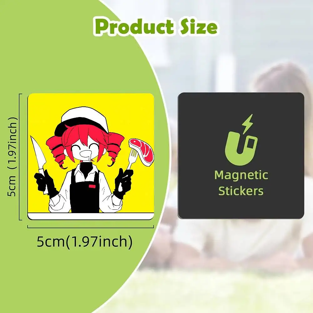Butcher Vanity FLAVOR FOLEY Acrylic Refrigerator Magnets Square Sticker Kitchen Office Decor Creative Birthday Craft Gift