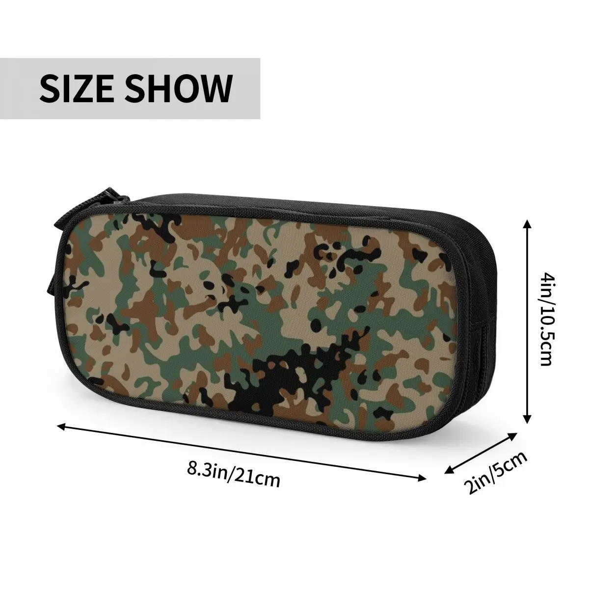 Imagem -06 - Fleckkin-cases de Lápis Camuflagem Grande Bolsa de Armazenamento Exército Militar Camo Pen Box Material Escolar Presentes Infantis Acessórios