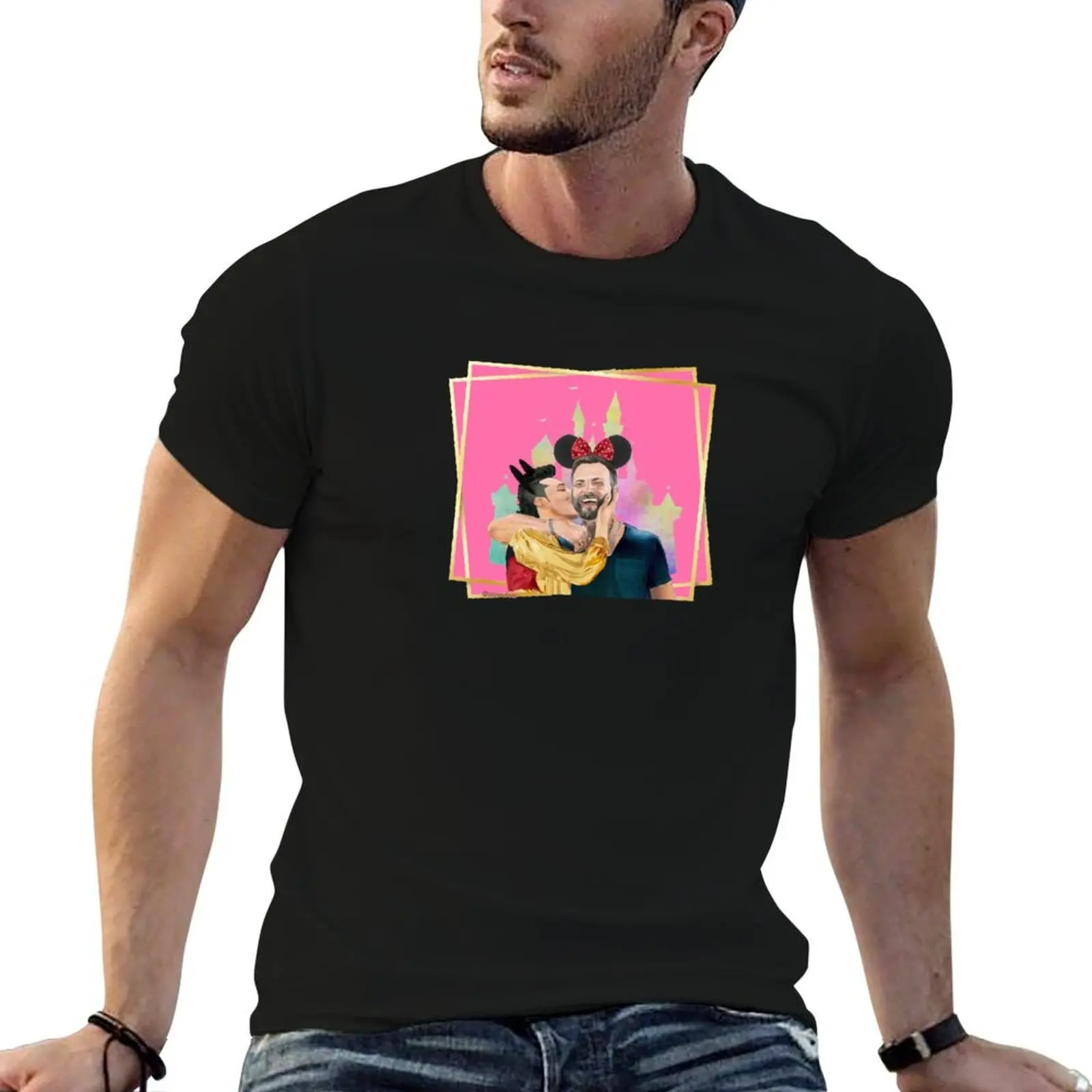 Pink Spadotto 4 T-Shirt topping Clothing plain t shirts men
