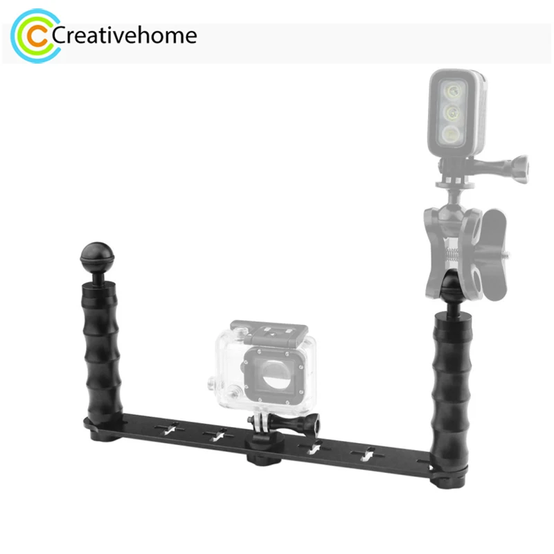 

PULUZ Dual Handheld GOPRO HERO Sports Camera Diving Handle Anti-oxidation Stand For GoPro Hero12 Black /11 /10 /9 /8 /7 /6 /5