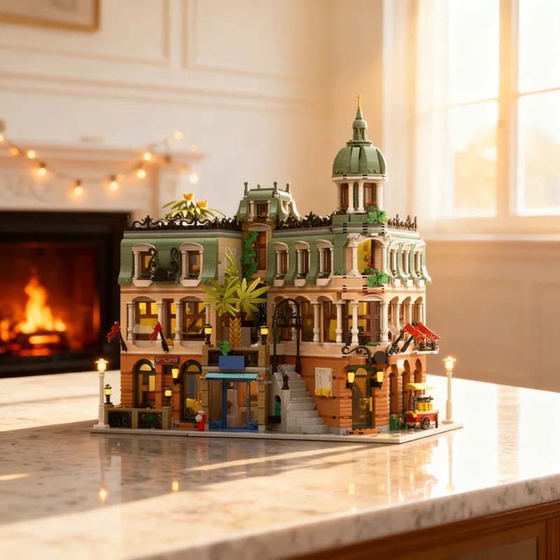 

5198 деталей MOC Grand Boutique Hotel 10297x2, модульная модель городской улицы, строительные блоки, подарок для самостоятельной сборки, креативный коллекционный декор для демонстрации