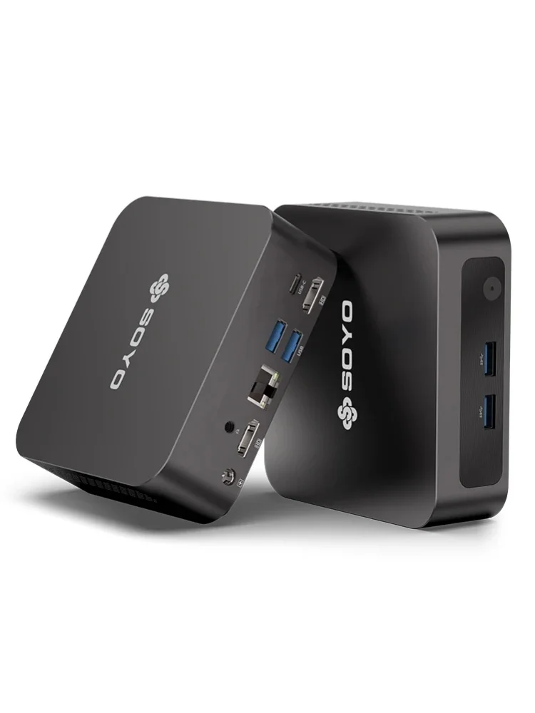 SOYO Y5 Mini-PC Intel Core i3 4. Generation 8 GB RAM 128 GB SSD Mini-Computer Windows 10 Pro 4K Dual Display Desktop-Computer WiFi 5 Typ-C