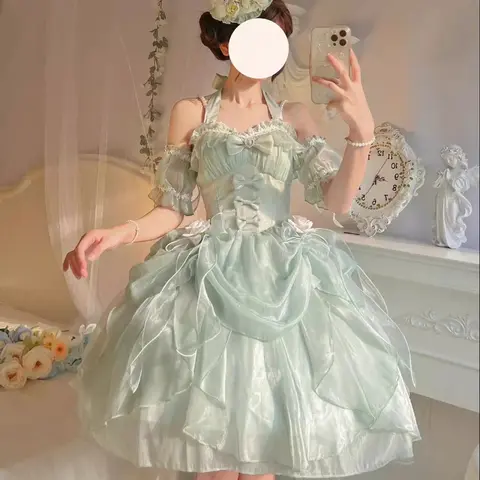 10 best sales grön lolitaklänning - №10