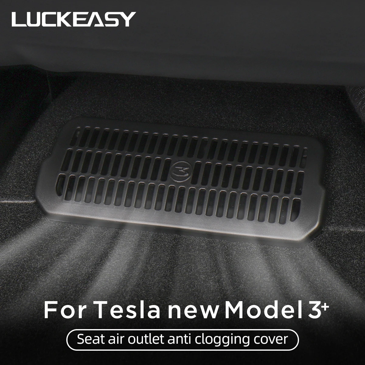 LUCKEASY For Tesla Model 3 2017-2023 Car Air Outlet Under Seat Protective Cover Patch Model 3 Highland 2024 Auto Accessories