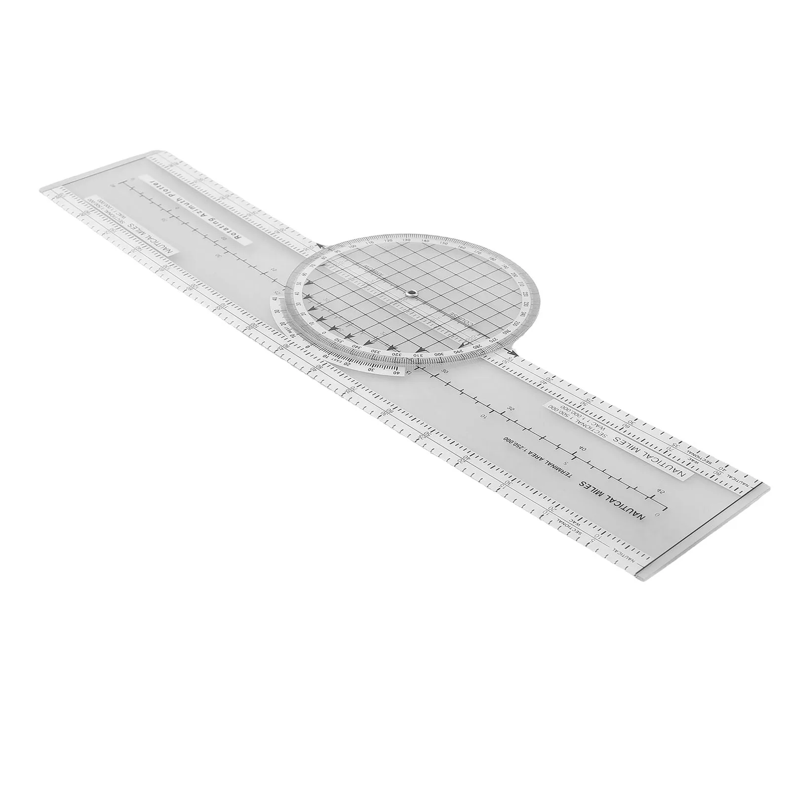 1pc aviação aeronaves plotter de navegação 360 graus rotação aviação plotter slide régua abs transparente