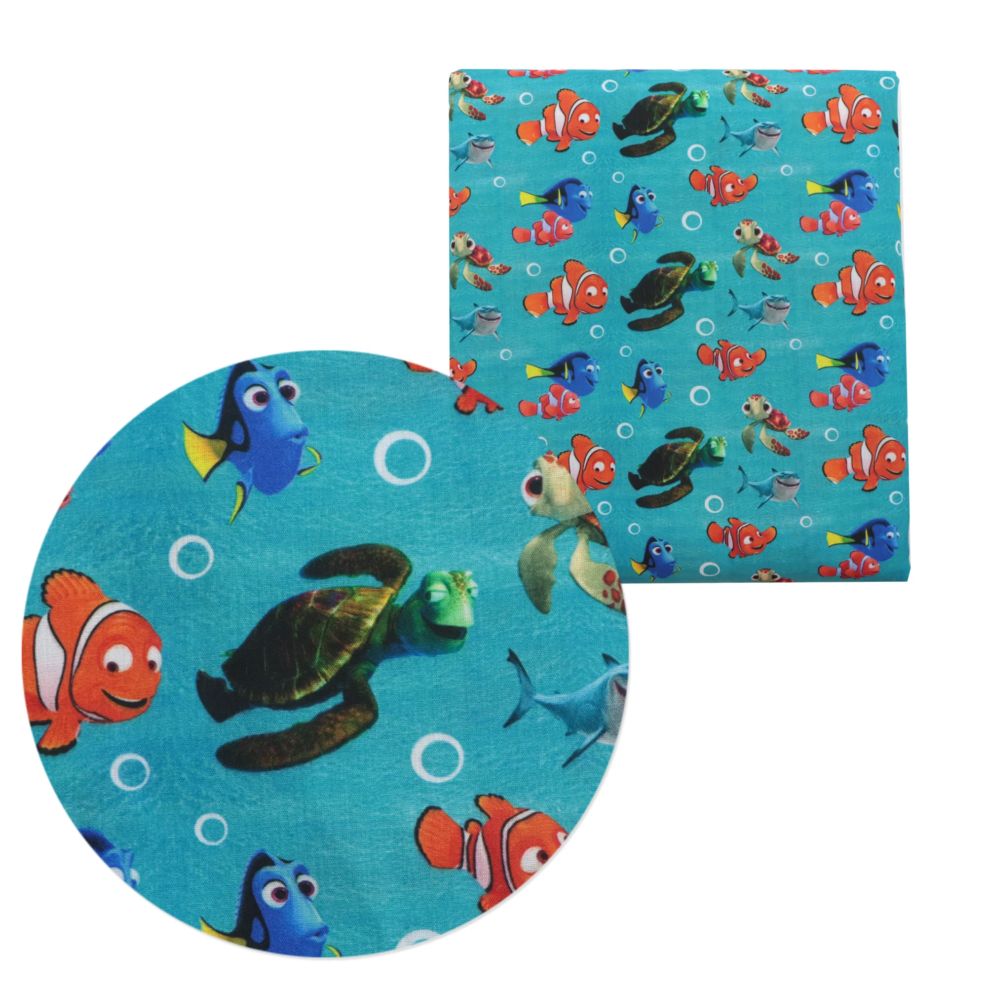 Disney Nemo Finding Nemo 20*33cm Faux Leather Sheets Synthetic Fabric for Earring Bags Bow Jewelry Wallet DIY Craft