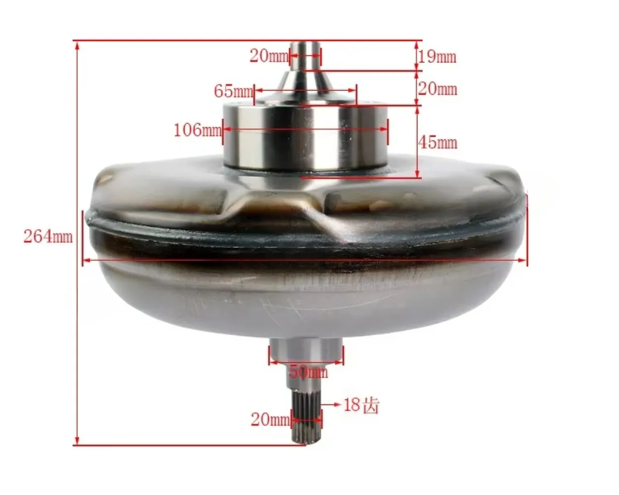 

Forklift Parts Transmission Torque Converter 136L3-80301 for TD27/T6/H20