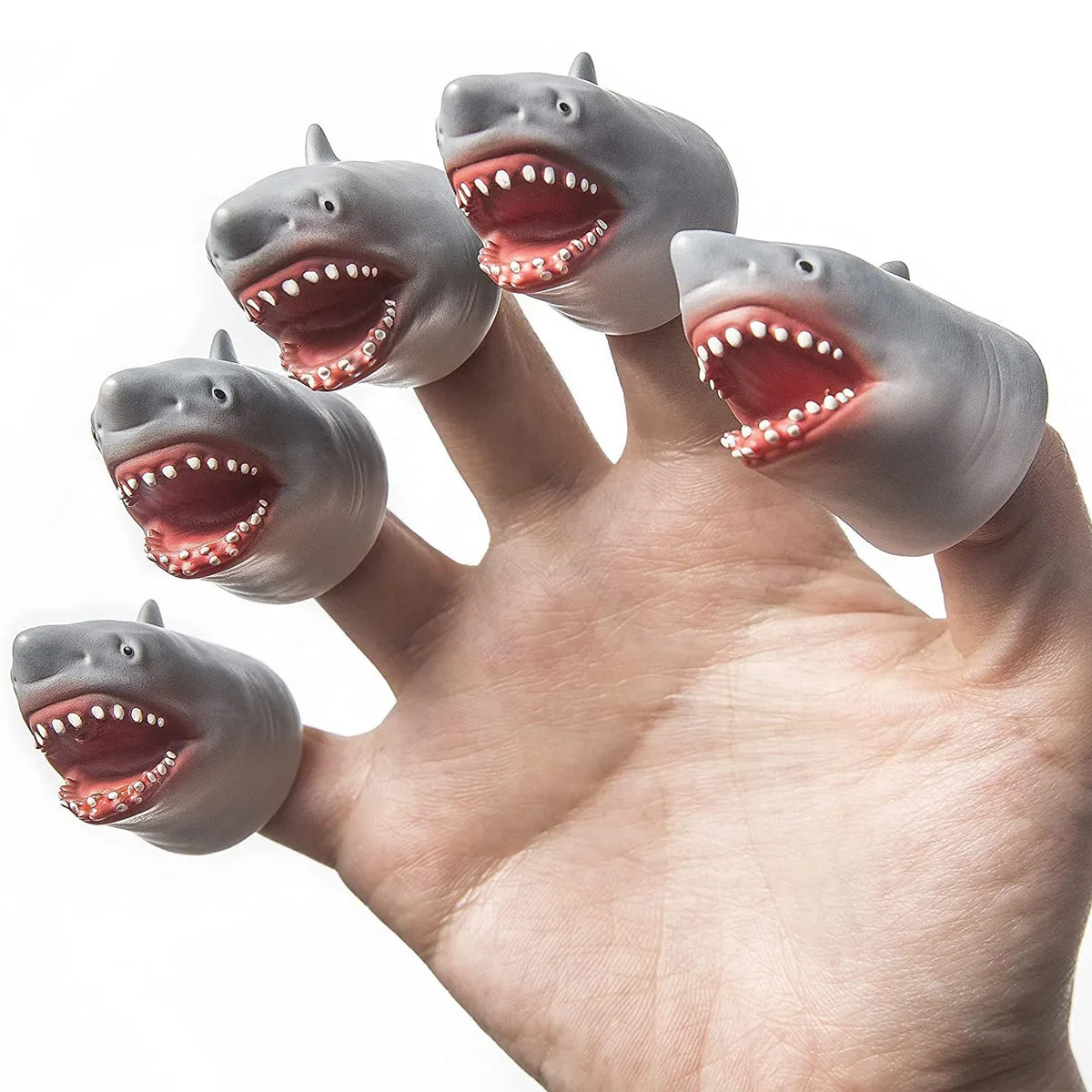 Simulatedanimal figurinessharkfinger figurines Shark Finger Puppetdoll partygifts