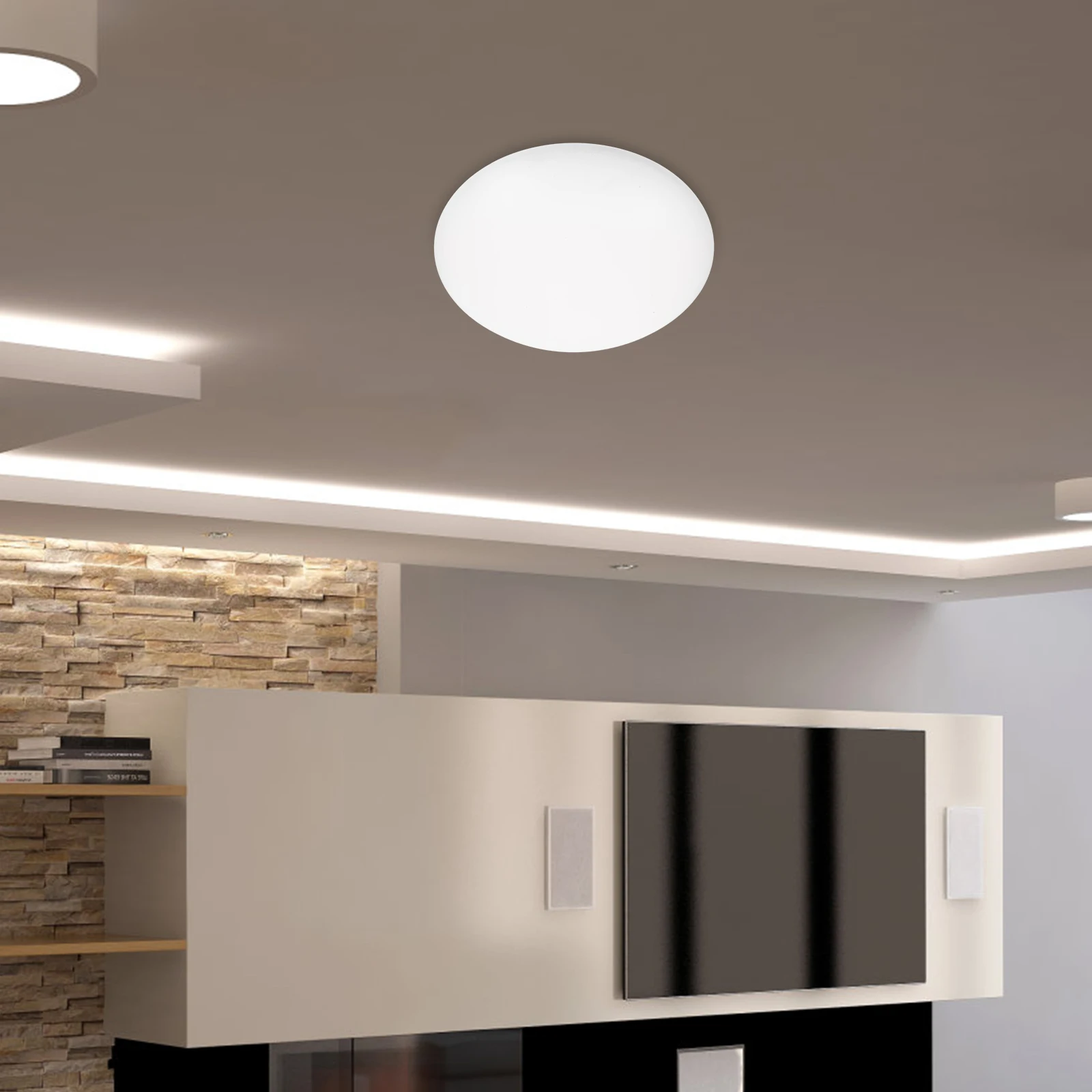 

Fire Emergency Lampshade Abs Replacement for Ceiling Light Buckle Shade Modern Design Long Lasting Easy Install Office Fixture