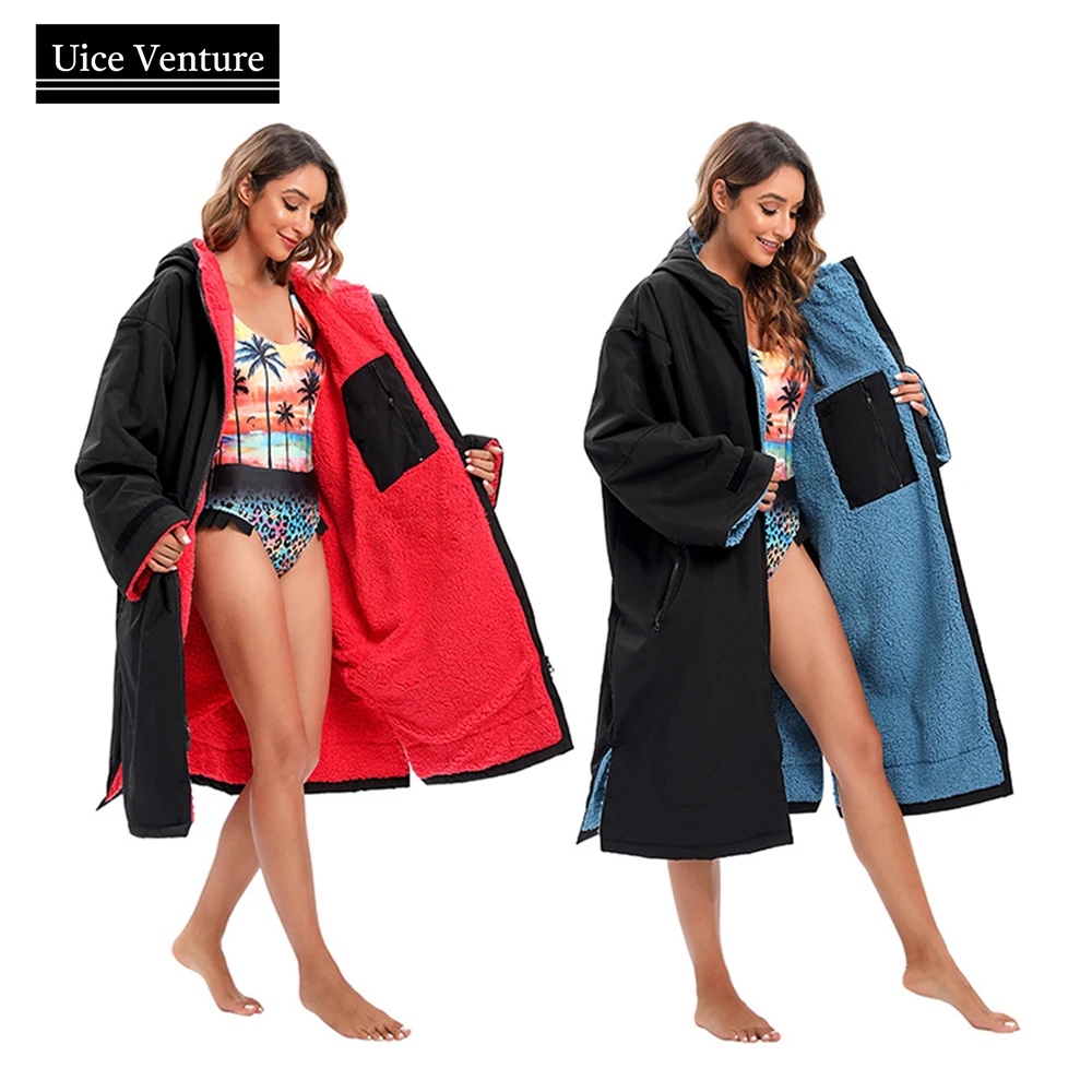 

Surf Changing Robe Jacket Coat Quick Drying Jacket Weatherproof Cloak Outwear Surf Changing Robe Jacket Swim Parka Windbreaker