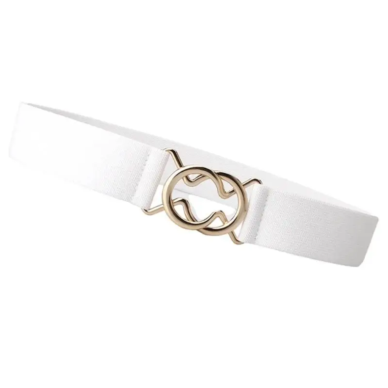 

39BD Мягкий эластичный пояс с металлическими пряжками и крючком на талии Регулируемый пояс для платьев Юбка Пальто Женская