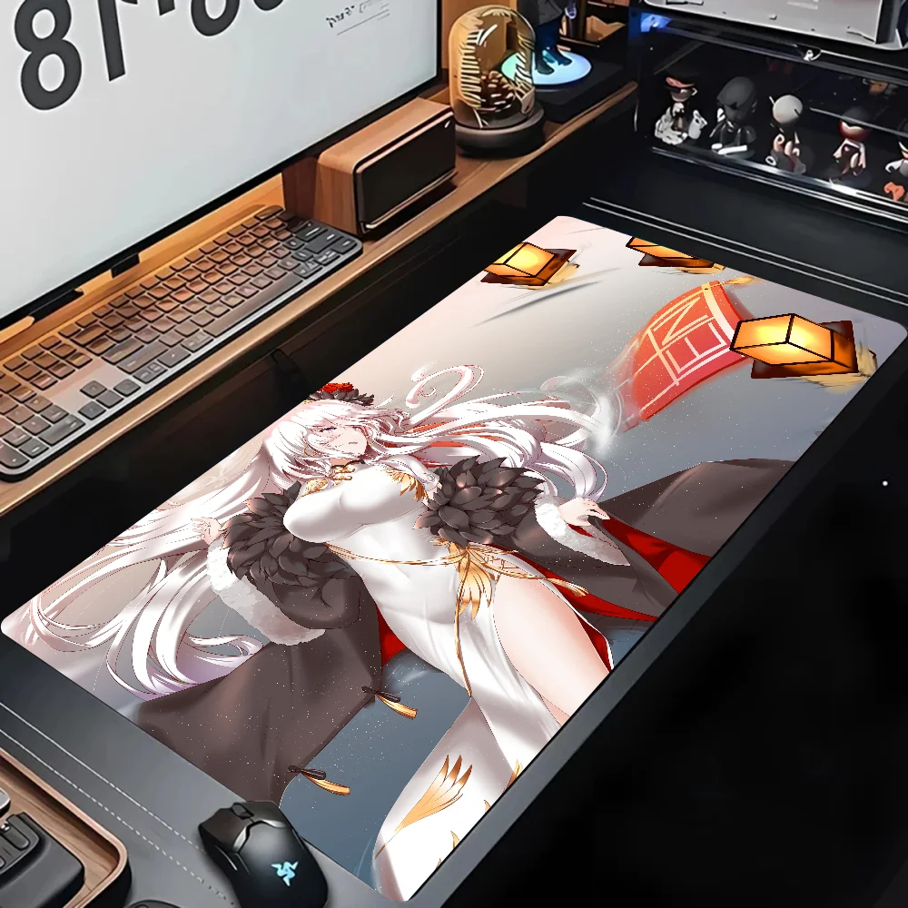 Game Azur Lane Enterprise Mousepad Desk Pad Gaming Accessories Prime Gaming XXL Keyboard Pad Stitched Pad Desk Pad