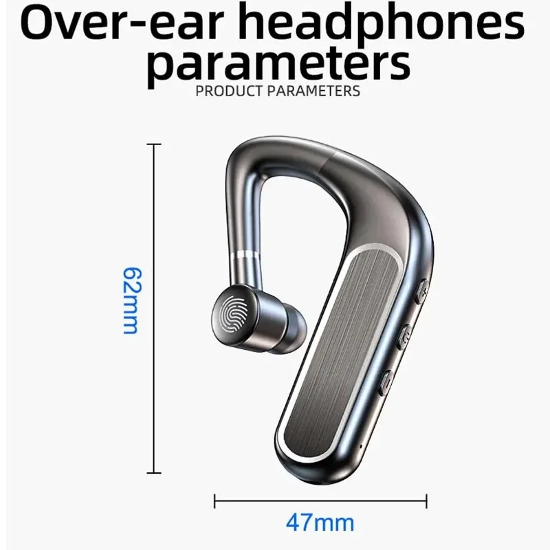 Подвесные беспроводные наушники с одним ухом 5,0, Bluetooth, 1200 мАч, наушники для вождения с длительным режимом ожидания Y10, бизнес-наушники для смартфона