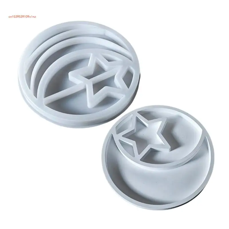 

Flexible Silicone Star Moon Molds for Round Tray And Creative Epoxy Projects