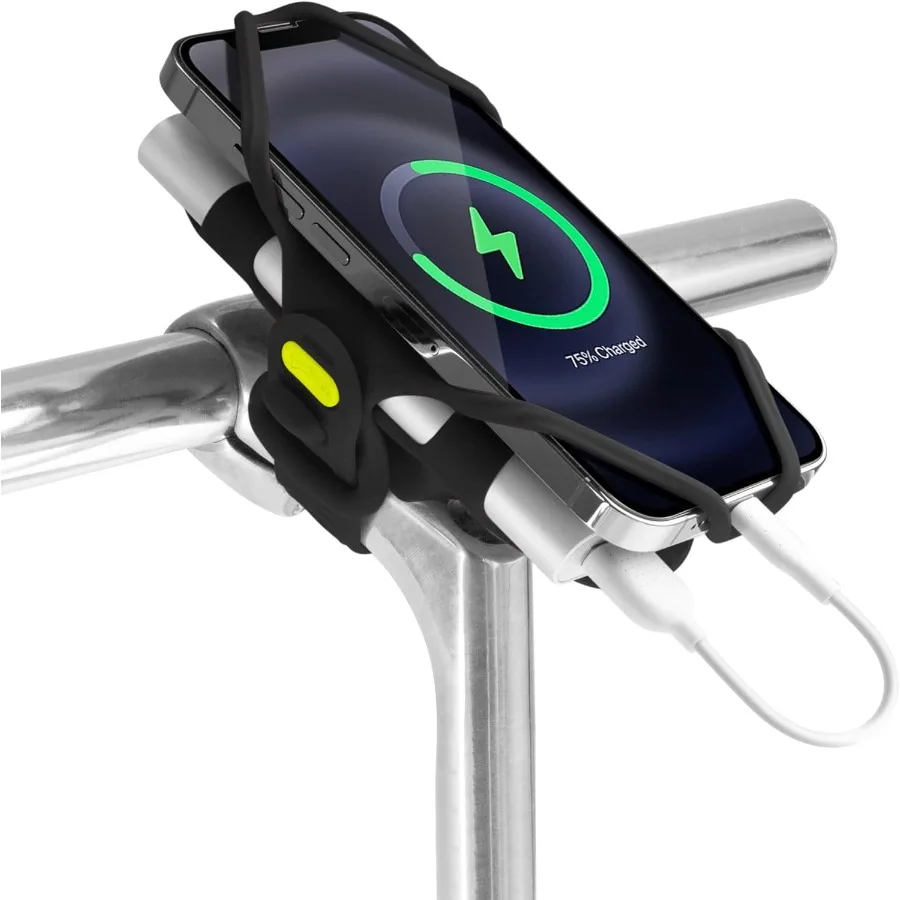 

Universal 2in1 Bike Phone Mount with Charging Function for Stem Installation Compatible with Phones from 4.7 to 7.2 Ideal for C
