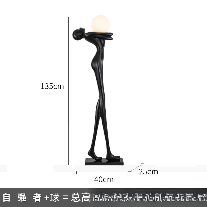 Living Room Hotel Lobby Decorative Creative Art Figure Sculpture Like Floor Lamp Ornament