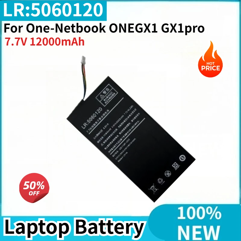 

100% New High Quality LR:5060120 Laptop Battery 7.7V 12000mAh for One-Netbook ONEGX1 GX1pro Replacement Battery