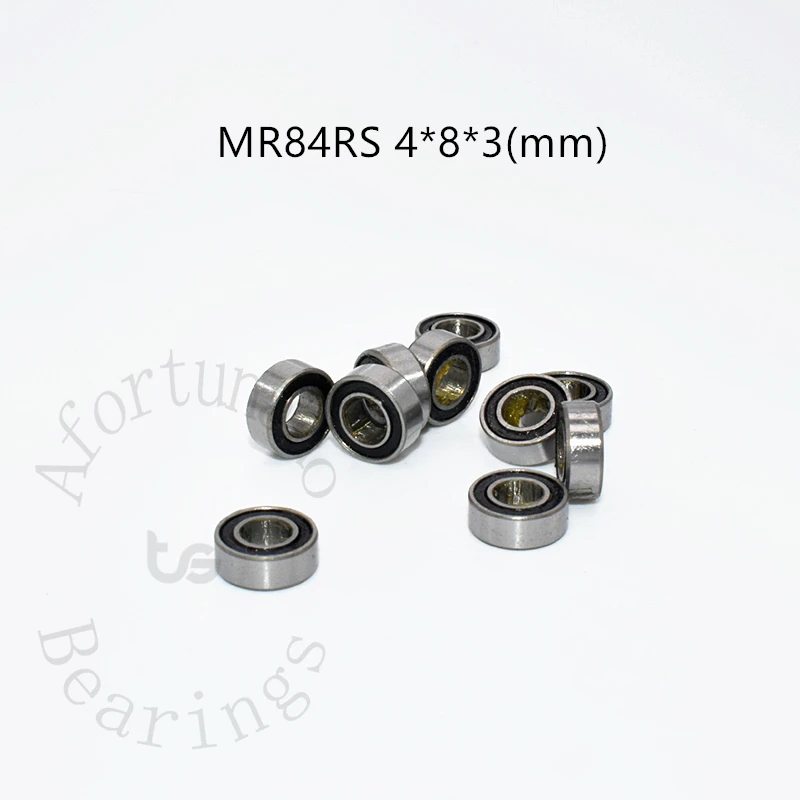 MR84RS 4*8*3(mm) 10pcs chrome steel rubber Sealed  Bearings