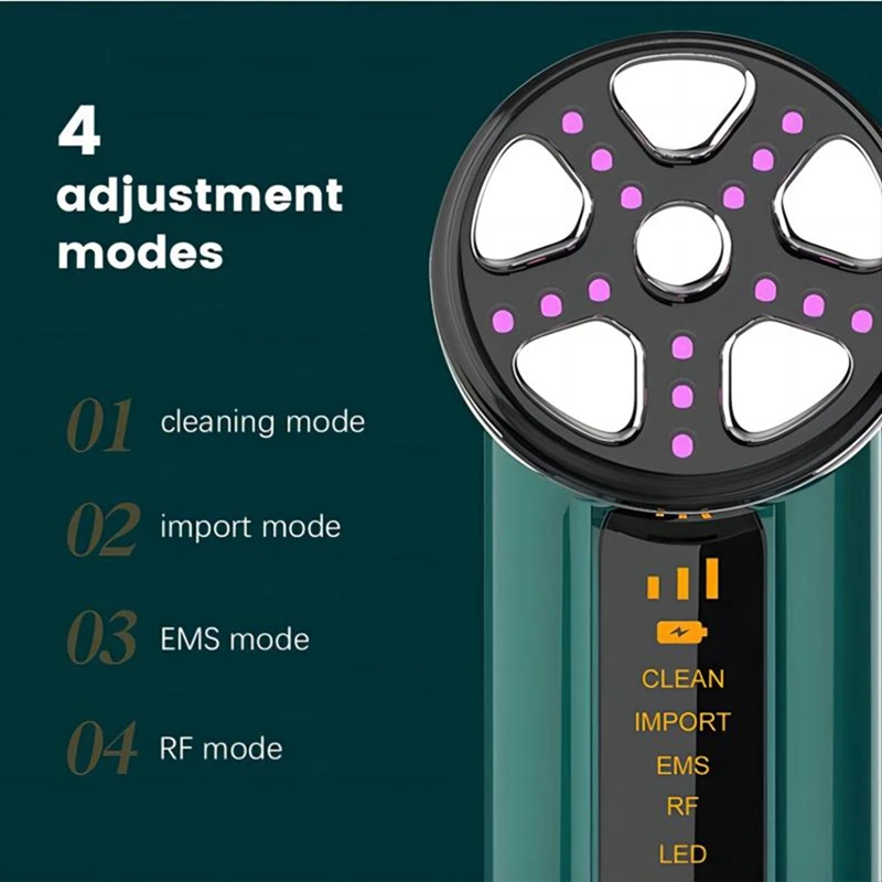 Microstroom gezichtsapparaat Gezichtsliftmachine Nekhuid Draai stimulator LED-lichttherapie Trillingen Schoonheidstool