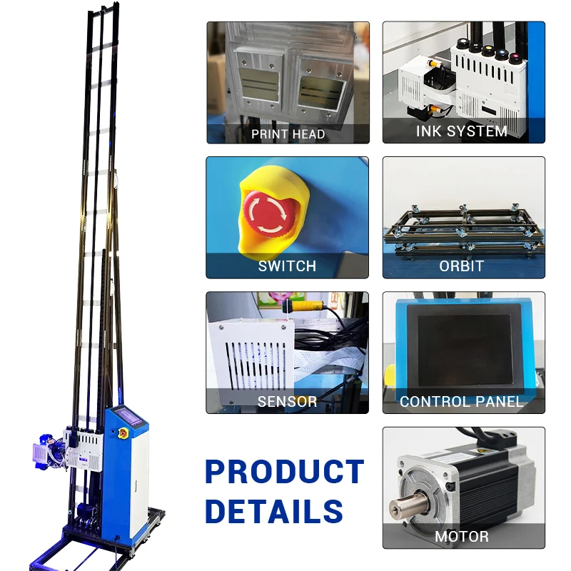 EPSON Dubbele Hoofden DX10 DX7 1600 3200 4 m Hoge 3D UV Muur- en Vloerprinter Machine Verticale Muurprinter