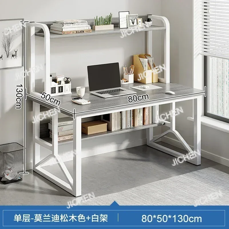 مكاتب كمبيوتر بسيطة، مكتب كتابة منزلي، مكتب قراءة، مكاتب دراسة الطالب، أثاث غرفة النوم، سطح المكتب مع طاولة رف الكتب #5