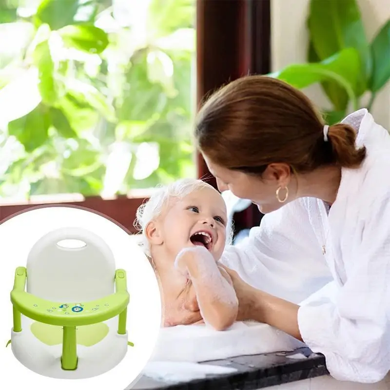 New Baby Bath Seat Soft Mat For Travel Home Living Room Foldable Baby Bath Seat With Suction Cups Wrap-around Baby Bath Chair