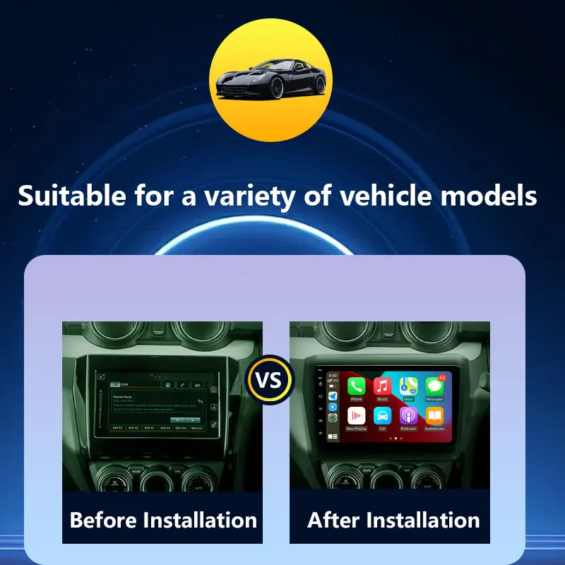 DSP Stereo GPS Navigation Split Screen for Suzuki Swift 5 2017 - 2019 Car Radio Video Audio Multimedia Player Wireless CarPlay