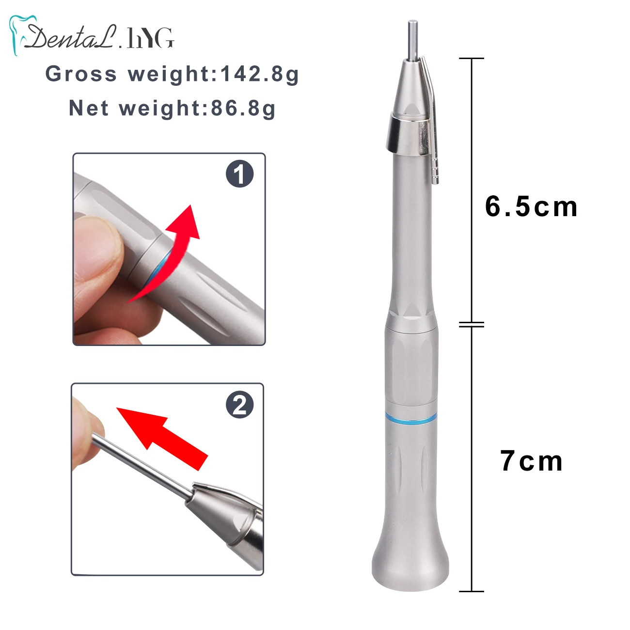 Dental Low Speed Handpiece Micro Surgery Surgical Saw Straight Handpiece 1:1 Osteotomy Straight Handpiece Dentist Equipment