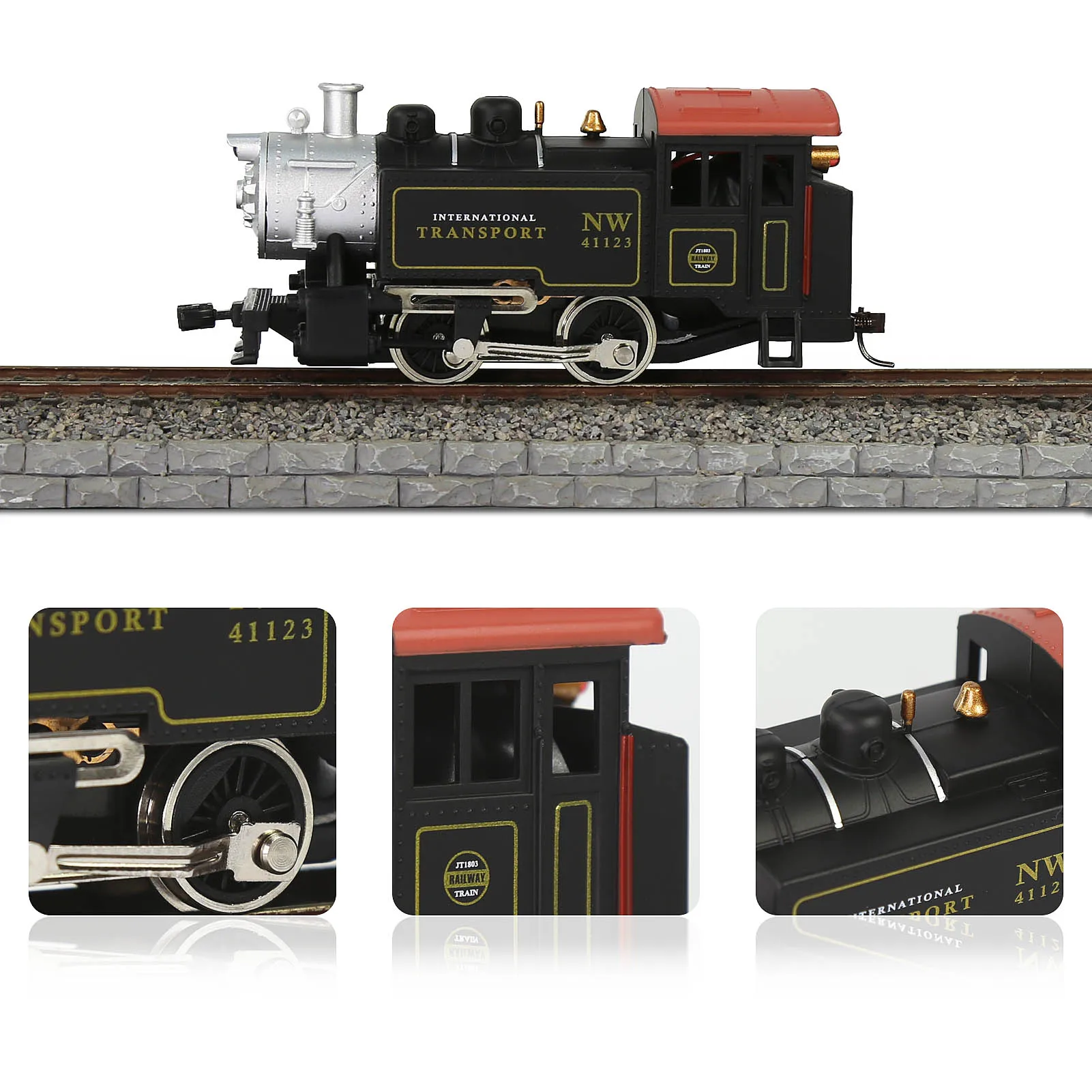 Evemodel HO Scale 1:87 Railway Locomotives with Model Wagon ( Wood-side Reefer , Covered Hopper Car, Wide Vision Caboose ) 01BLM