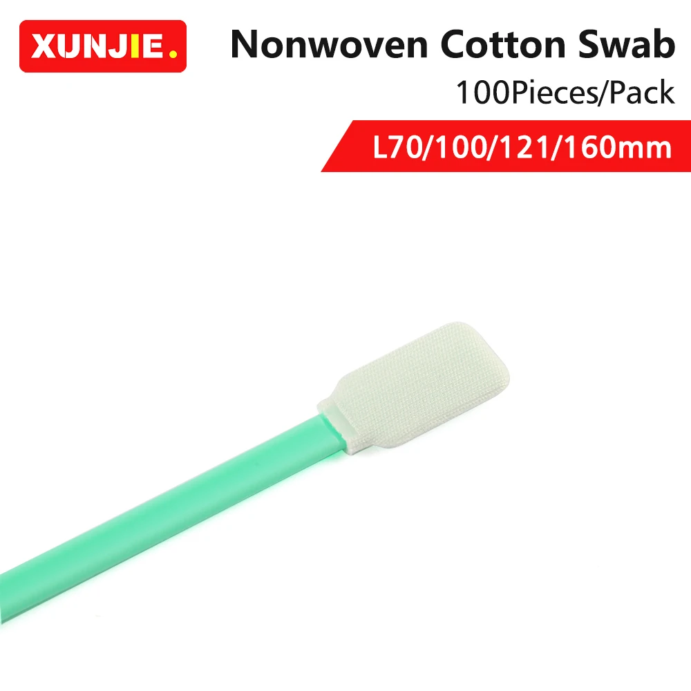 100Pcs/Lot Nonwoven Cotton Swab L70/100/121/160mm Dust-proof For Cleanning Focus Lens And Protective Windows/Lens Mirror