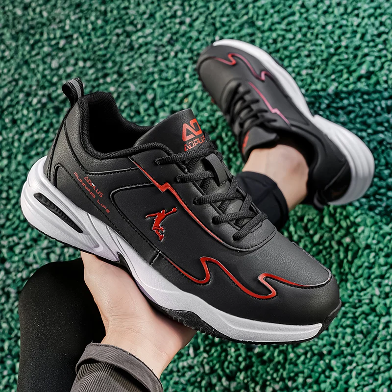 

Four-season Men's Low-top Round-toe Large-size Lace-up Outdoor Soft-soled Lightweight and Wear-resistant Casual Sports Shoes