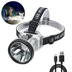 LED Headlight USB Rechargeable Powerful Headlamp 2000Lumen Powerful Super Bright Waterproof Fishing Searching Camping Flashlight