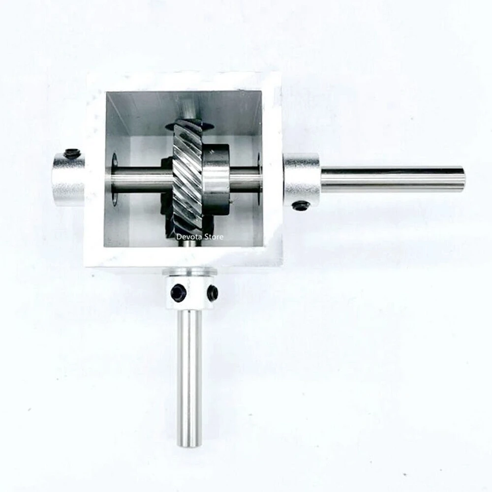 

1: 2 микро коробка передач с прямоугольным редуктором 6 мм, 10/20 зубьев, алюминиевый сплав, спиральная коробка передач, Угловое устройство