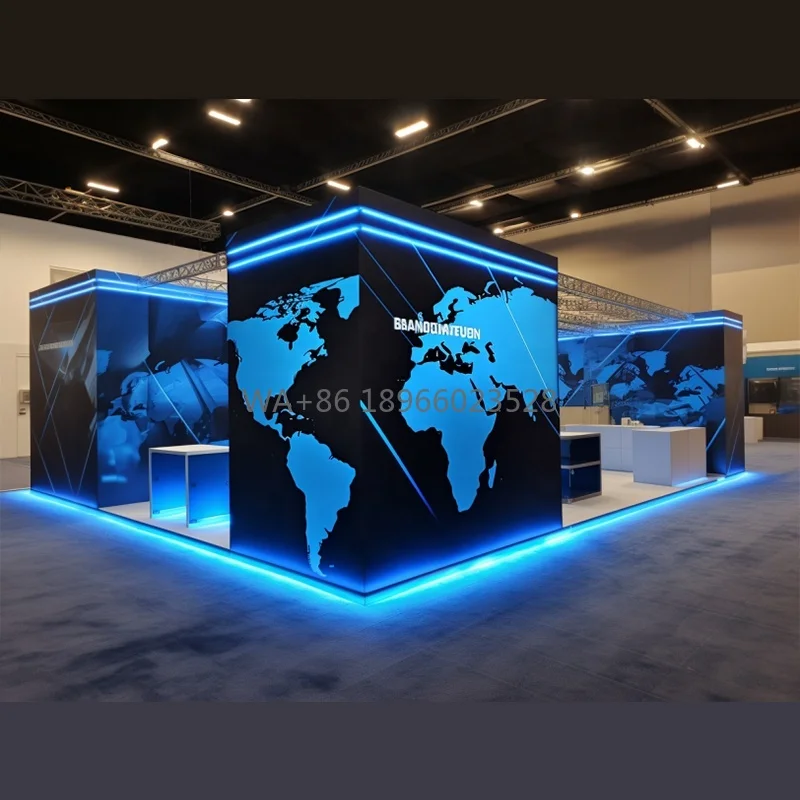 Trade Show Booth Led Backlit SEG Exhibition Booths Trade Show Displays Booth Backdrop Walls 20x20 Exhibition Stand
