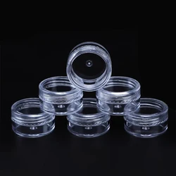 100pcs 20g 15g 10g 5g 3g  Mini Cream Containers Clear Plastic Cosmetic Cream Jars Empty Makeup Pot Eye Shadow Lip Balm Container