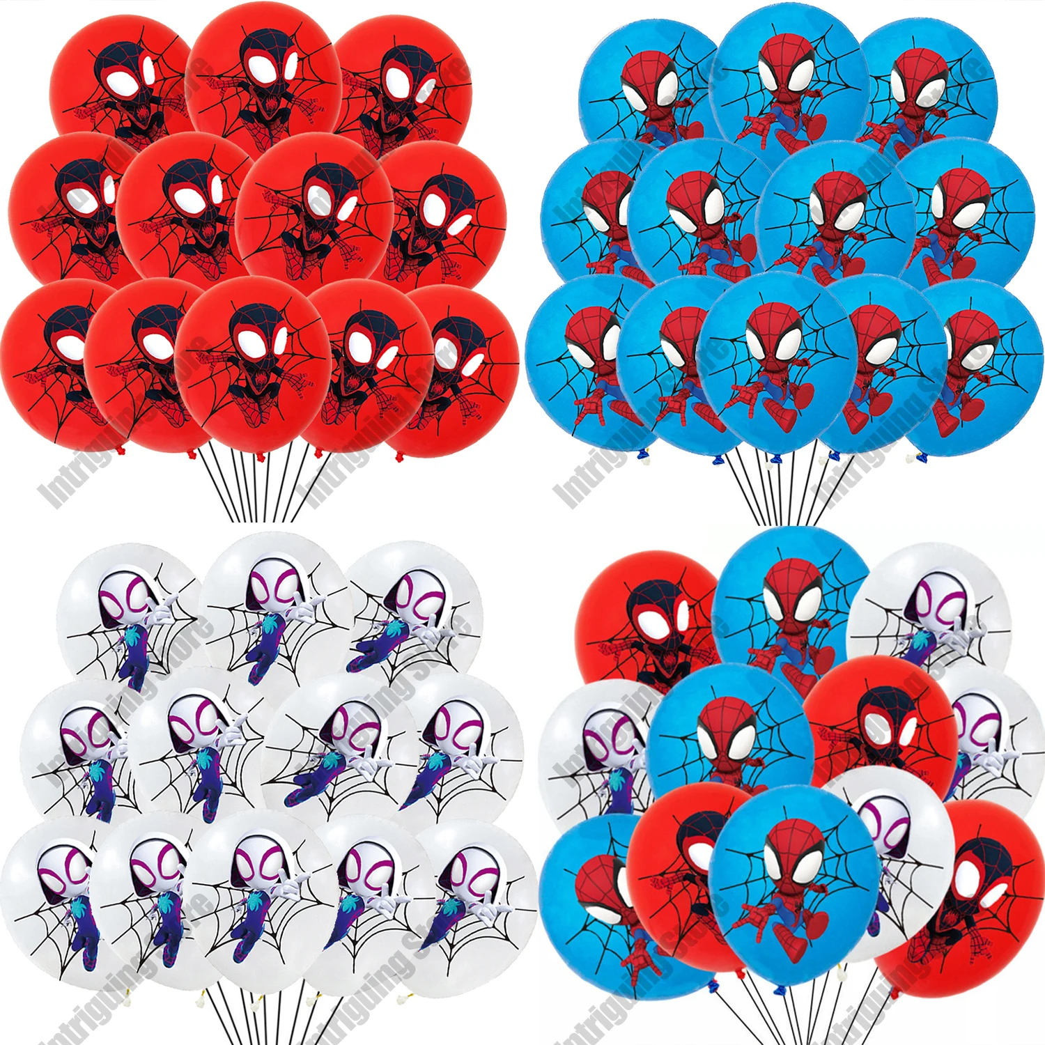 10/20pcs Spidey And His Amazing Friends Latex Balloons Bouquet Birthday Party Supplies Baby Shower Boys Girls Party Decorations