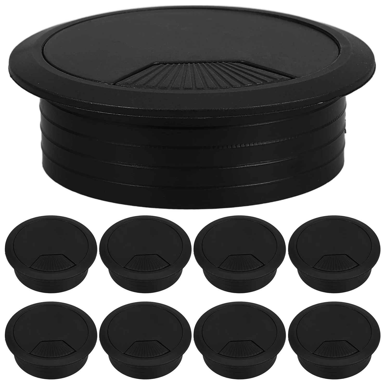 

9 Pcs 60mm Cable Grommets Sealing Black Office Desk Workbench Table Hole Cover Cord ganizer Plastic Easy