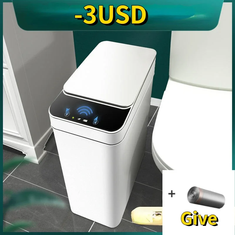 Smart Trash Can Automatic Sensor Garbage Can For Bathroom Kitchen Garbage Cube Living Room Recycle Bins Home Accessories