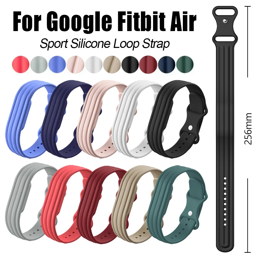 Silicone Wristband For Fitbit Air Fitness Tracker Sport Strap Bracelet Correa Accessories For Google Fitbit Air active loop Band