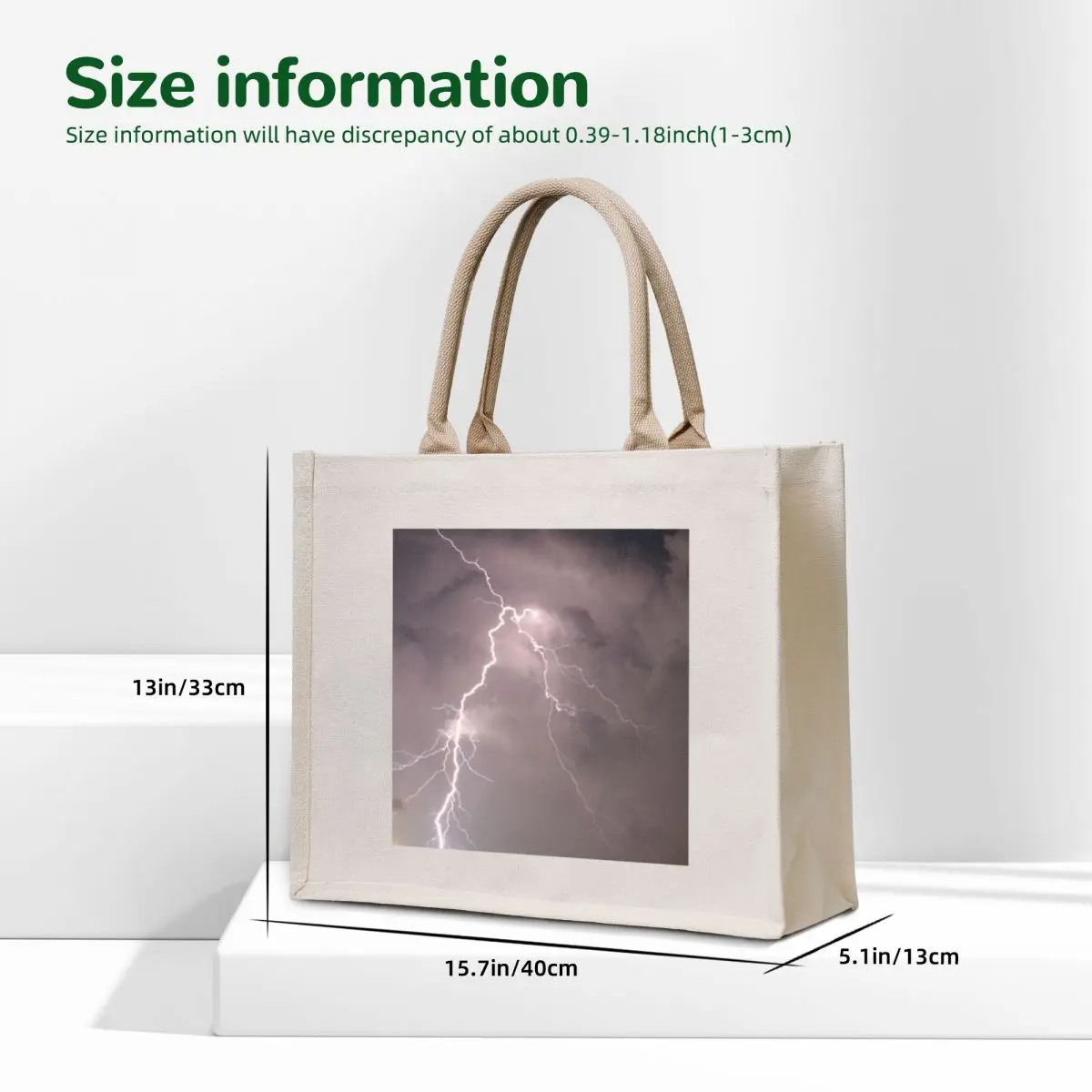 Purple Lightning Cloud Tote Bag Beach bag bag for beach woman shopping