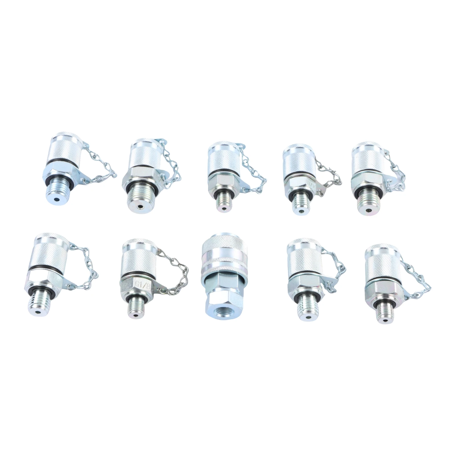 10PCS Test Accoppiamento Connettore Raccordi Misura Per CAT John Deere Bobcat Caso New Holland Manometro Idraulico Kit di Prova