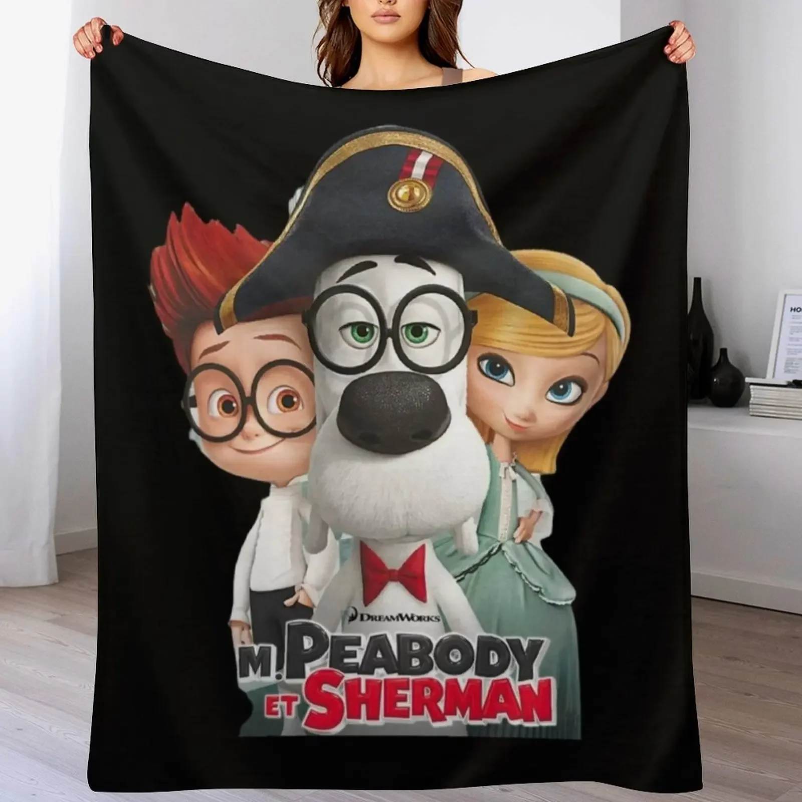 

Mr Peabody And Sherman Throw Blanket Stylish Couch Blanket for Home Living Room