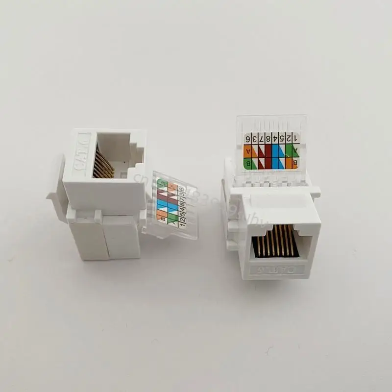 5pcs Cat6 Utp Module RJ45 موصل معلومات المقبس Keystone Q81E