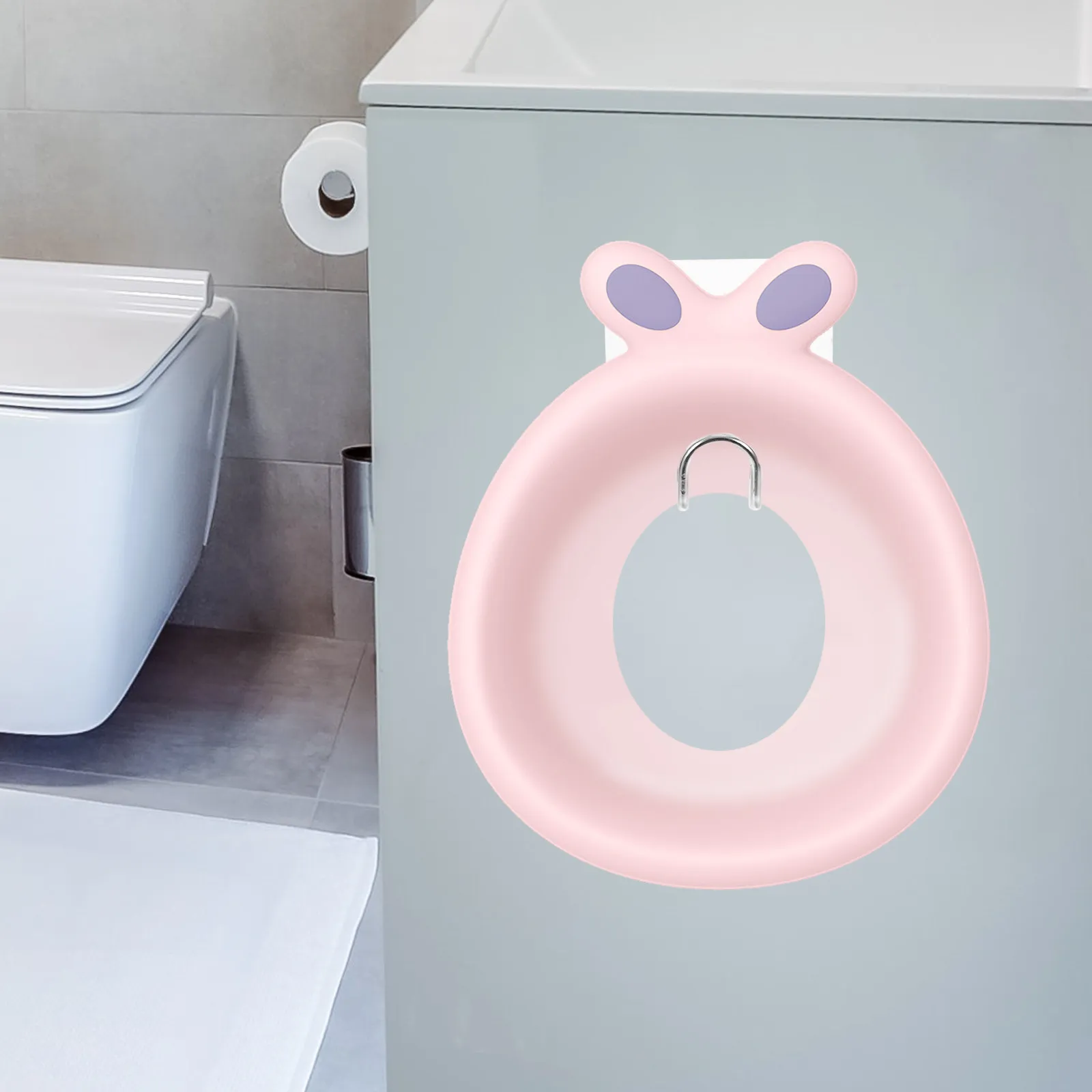Child Potty Training Seat Hook Carbon Steel Bathroom Hanging Hook Kids Potty Chair Holder Space Saving Organizer