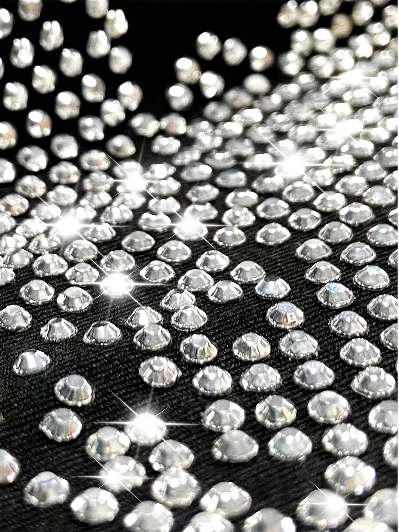 Summer Fashion Sparkling Glitter Rhinestone T-Shirt Short Sleeve Top Shiny Bling Women's Casual Wear image 3