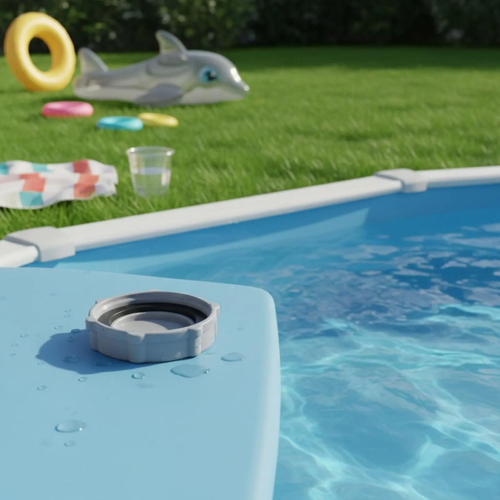 Outdoor Ground Pool Drain Cap Easy Installation Pool Drain Valve Cover Leak-Proof Heavy Duty