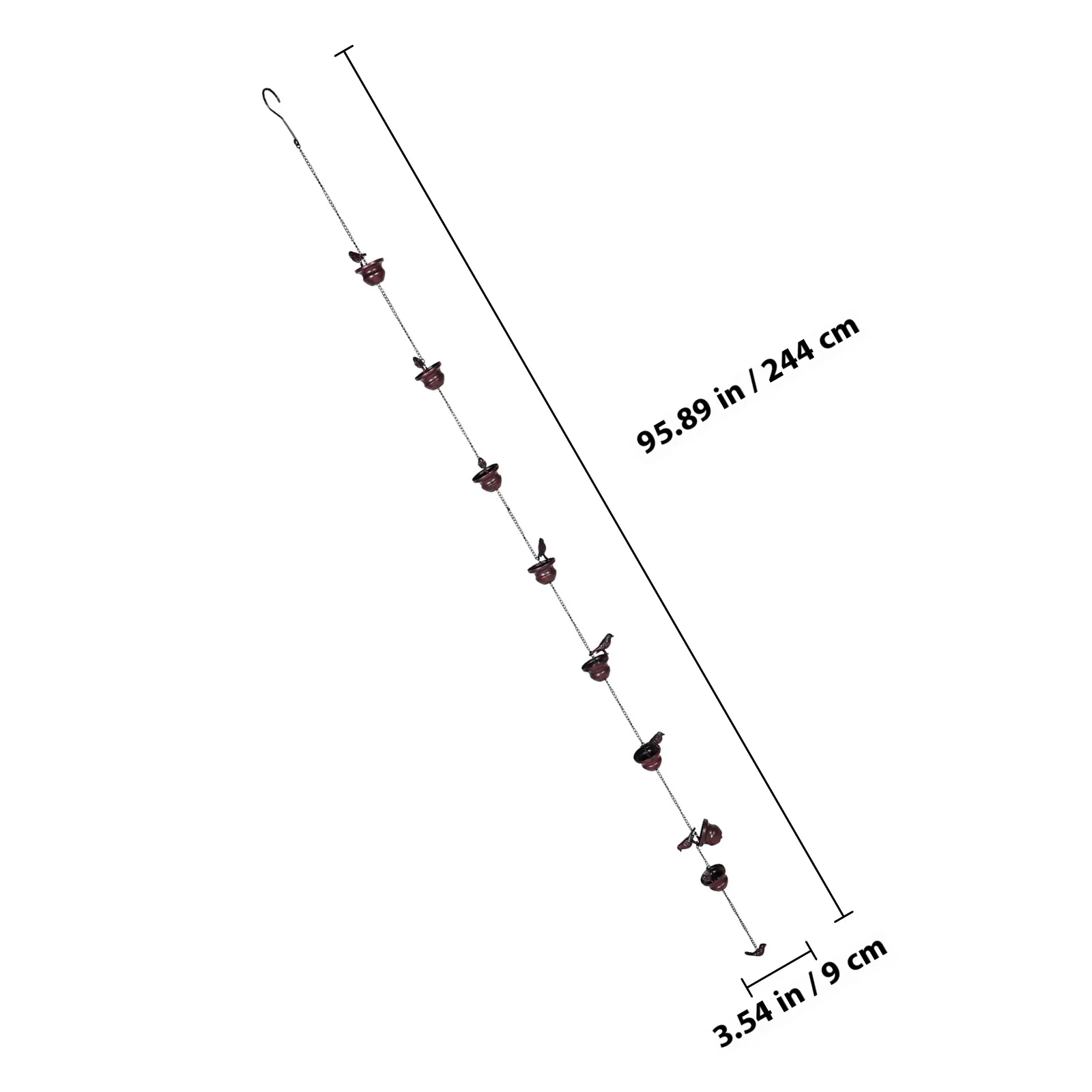 سلسلة المطر الرجعية النحاس الزخرفية مزراب الصرف في الهواء الطلق حديقة المنزل دائم المحمولة خفيفة الوزن سهلة التركيب هدية الجمال #4