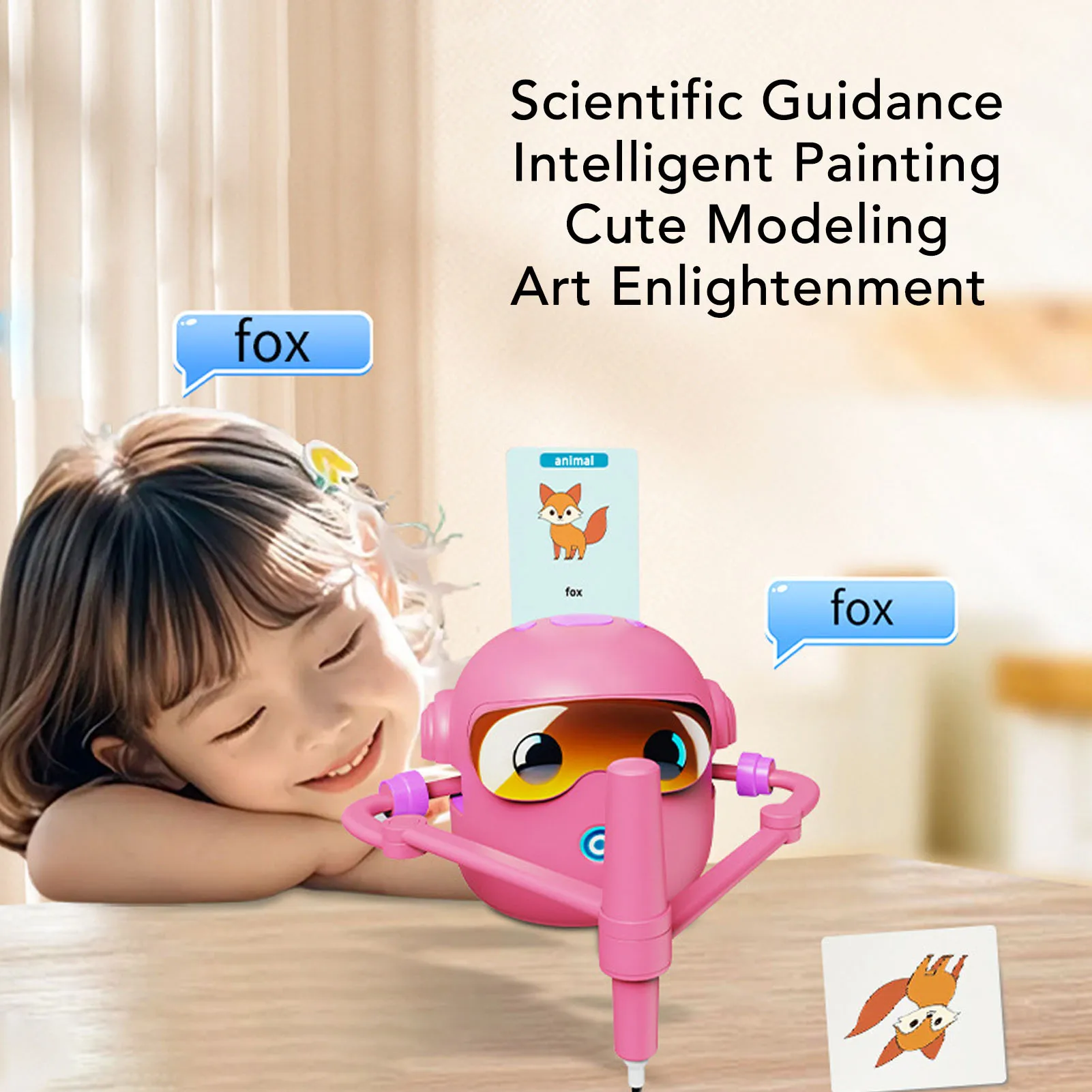 【HOT】Kids Drawing Robot Plastic Multiple  Painting Modes Automatic Interactive Educational Drawing Machine Smart Drawing Robot