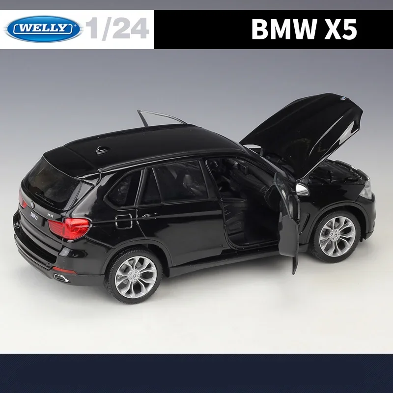 WELLY 1:24 BMW X5 SUV 합금 자동차 모델 다이캐스트 금속 장난감 오프로드 차량 자동차 모델 높은 시뮬레이션 컬렉션 장난감 선물