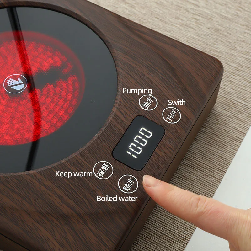 Estufa eléctrica de 1000W, calentador de agua con placa caliente, fabricante de té, tetera, dispensador automático de agua, 220V